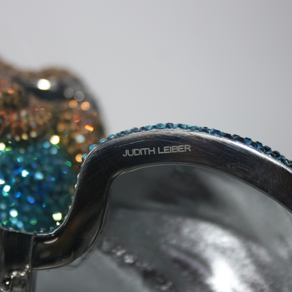 NIB Judith Leiber Foo Dog Blue Bag Clutch - Picture 8 of 8